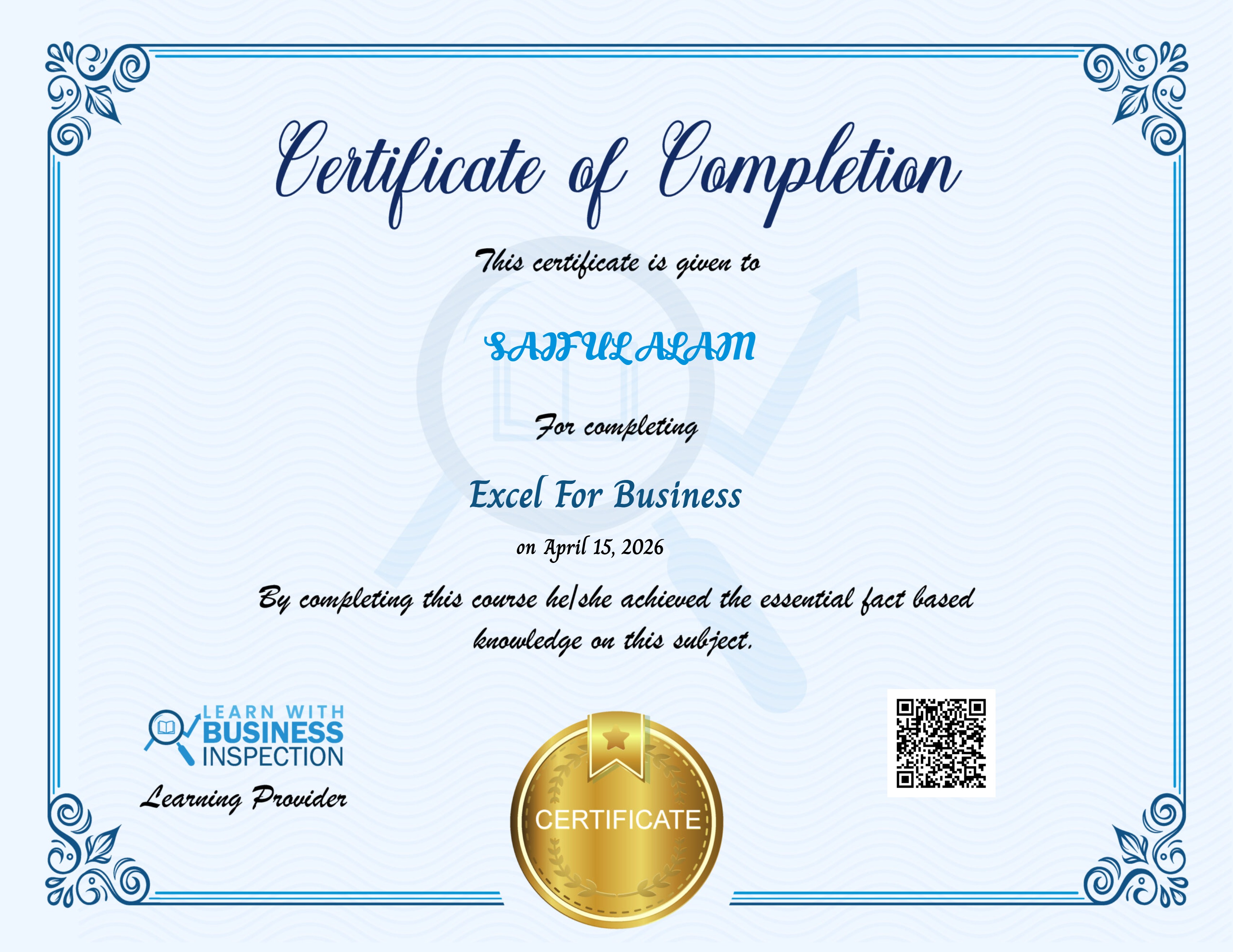 Excel For Business